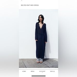 Zara knitted belted dress